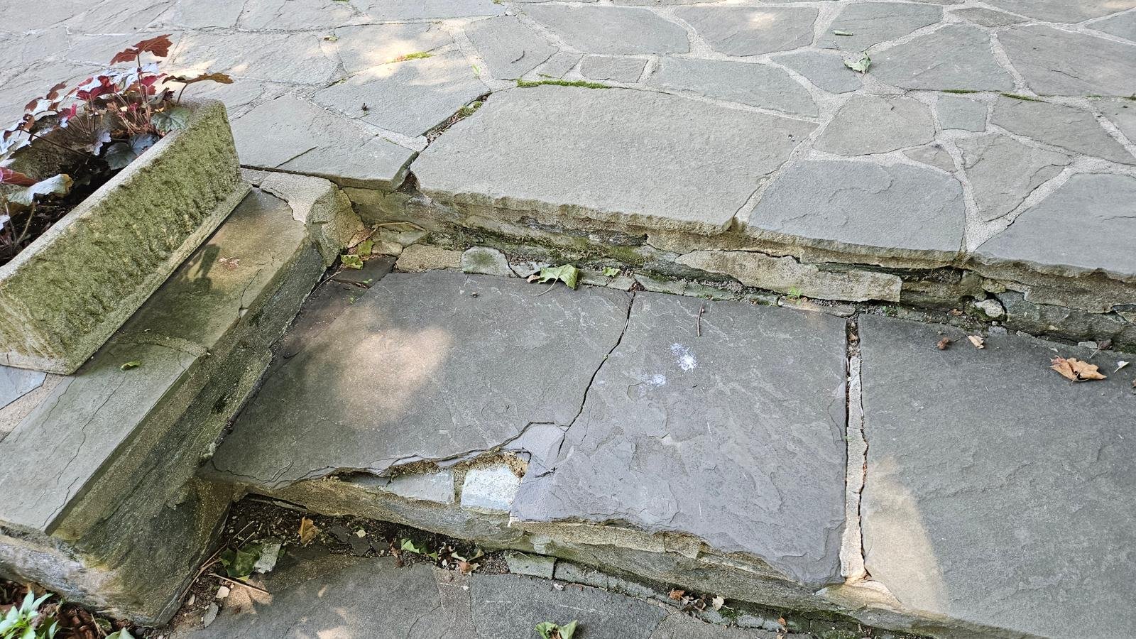 Stone Steps Before Repair